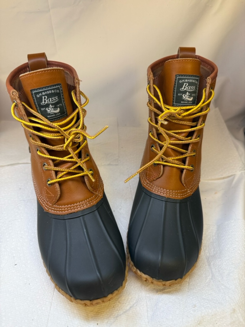 GH Bass & Co Mallard Waterproof Duck Boots Hunting Shoes Size 8 M Brown